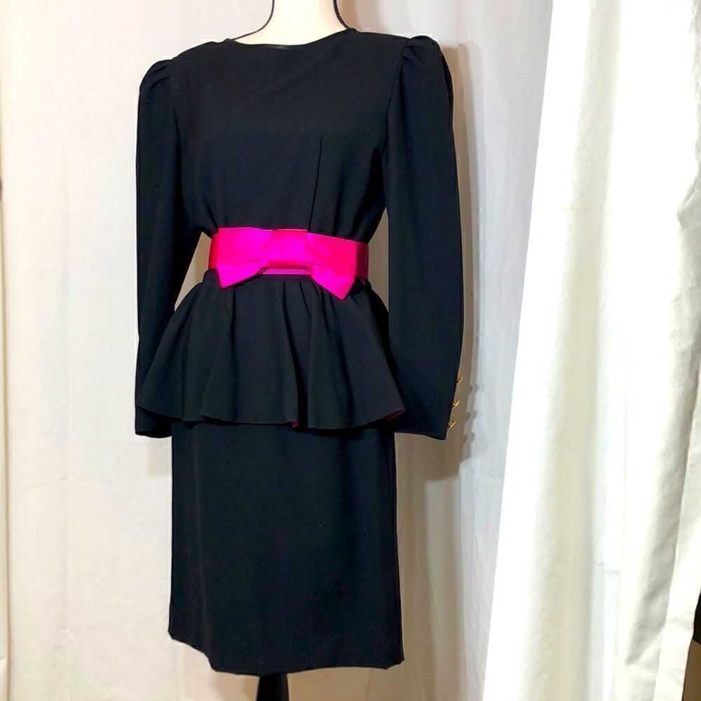 Louis Feraud womens peplum dress. Made in Germany size 10